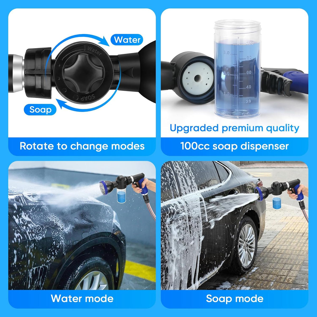 Versatile Dog Shower Attachment with 3-Way Diverter and 6.6 Ft Hose for Effortless Pet Washing