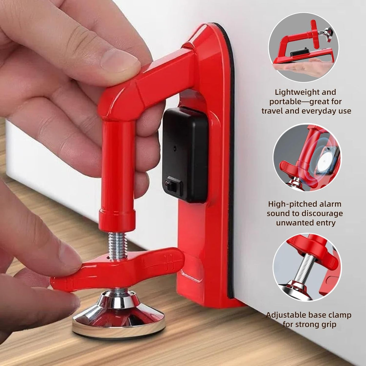 Portable Alarm Door Stopper: Essential Travel Security Solution for Home, Office, and Hotel Safety