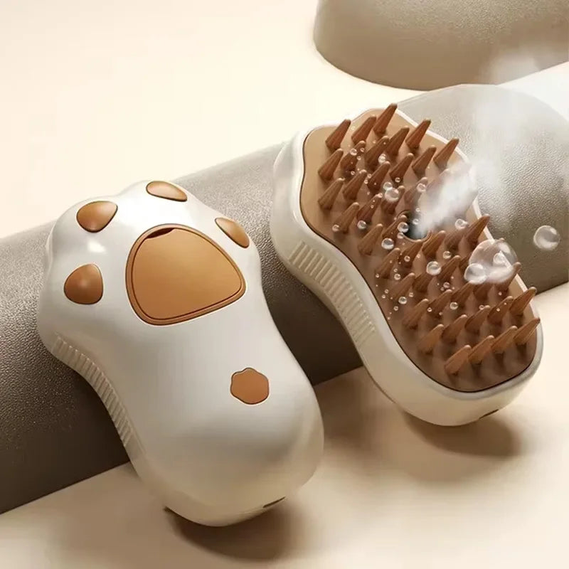 Transform Your Pet's Grooming Routine with the 3-in-1 Electric Cat and Dog Steam Brush - Effortless Hair Removal, Massage, and Refreshing Spray!
