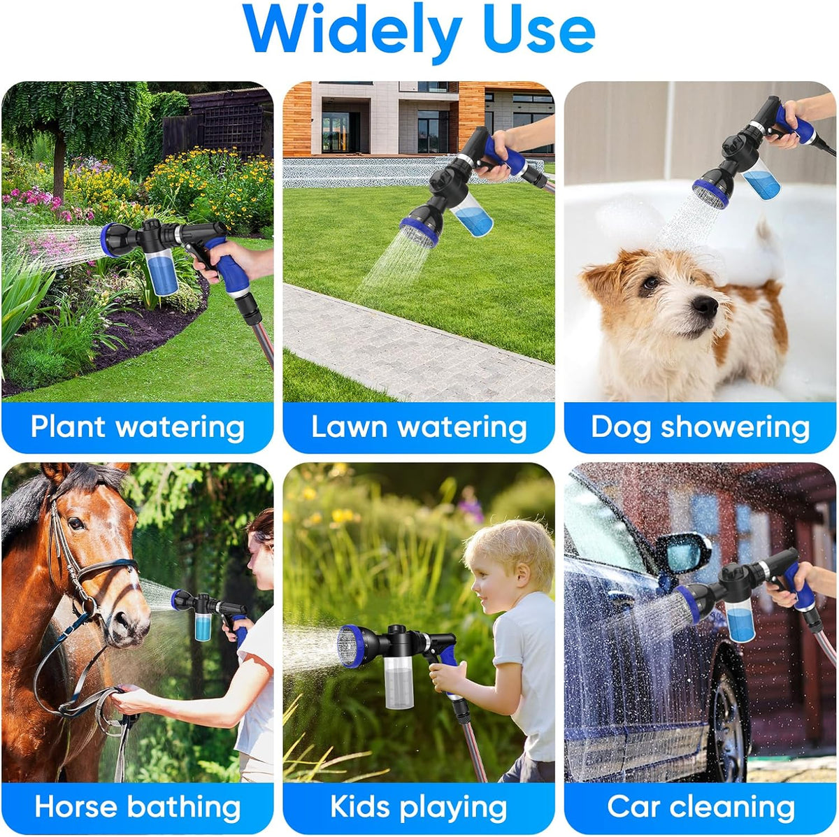 Versatile Dog Shower Attachment with 3-Way Diverter and 6.6 Ft Hose for Effortless Pet Washing