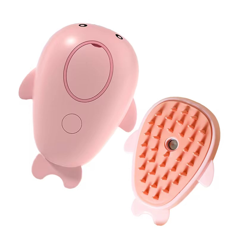 Transform Your Pet's Grooming Routine with the 3-in-1 Electric Cat and Dog Steam Brush - Effortless Hair Removal, Massage, and Refreshing Spray!