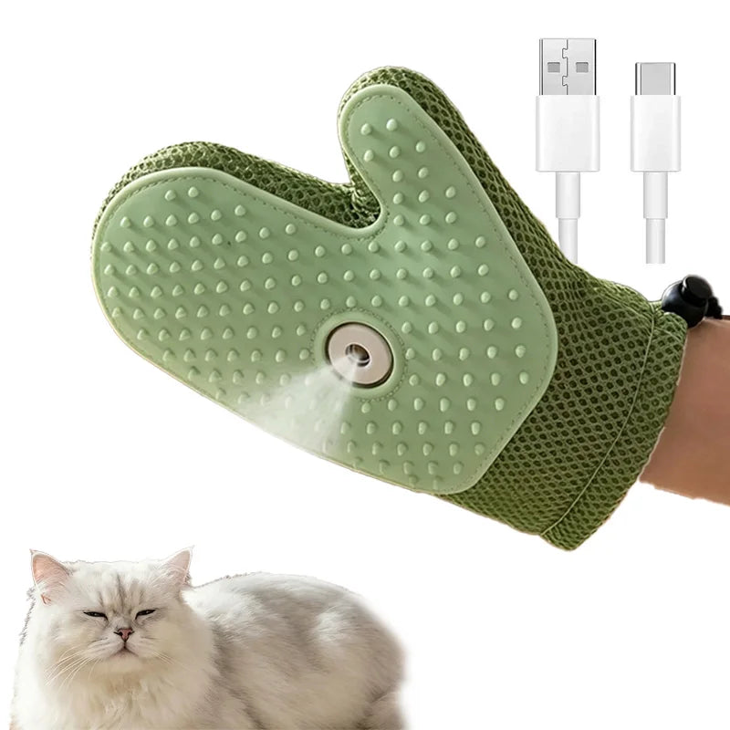 Transform Your Pet's Grooming Routine with the 3-in-1 Electric Cat and Dog Steam Brush - Effortless Hair Removal, Massage, and Refreshing Spray!