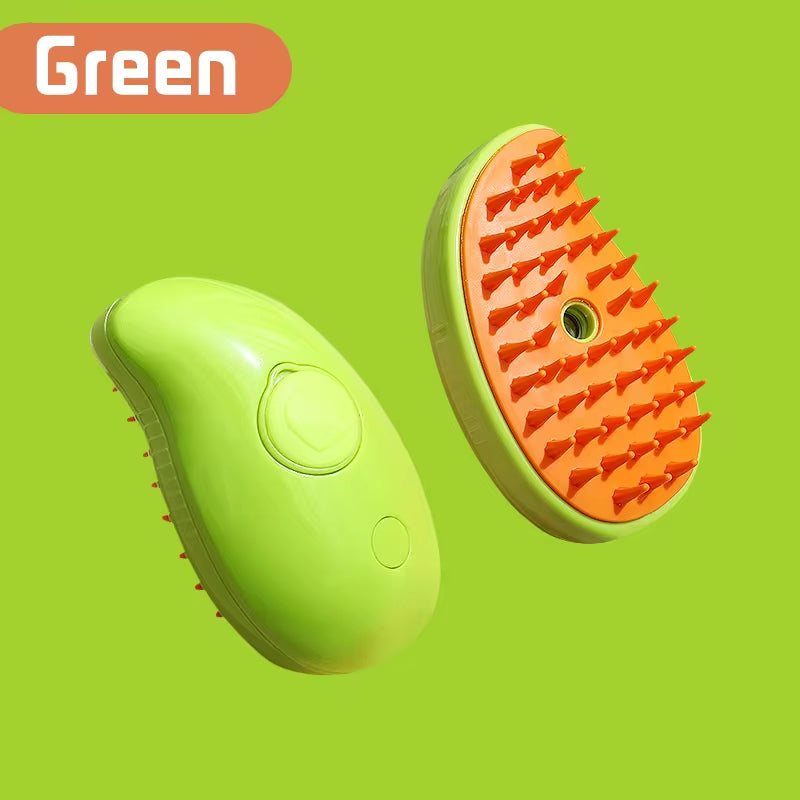 Transform Your Pet's Grooming Routine with the 3-in-1 Electric Cat and Dog Steam Brush - Effortless Hair Removal, Massage, and Refreshing Spray!